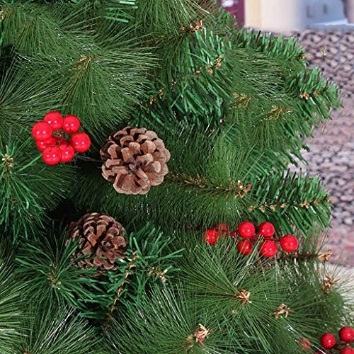 Zyzmh fosca de pinheiro doce árvore de Natal artificial decorada com pinheiros e bagas vermelhas ， Árvore de Natal Artificial Spruce