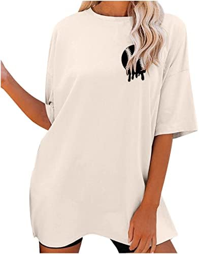 Tunuskat camisetas de grandes dimensões para mulheres beisebol mama tees gráficos de verão ginástica casual shirtts