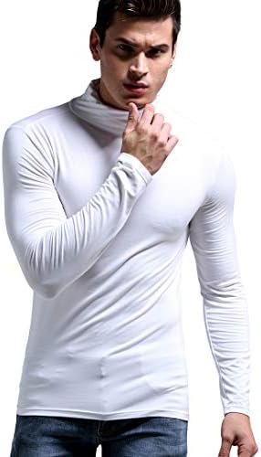 Camisetas térmicas leves da camada modal da camada modal de gola alta da camada modal de gola alta