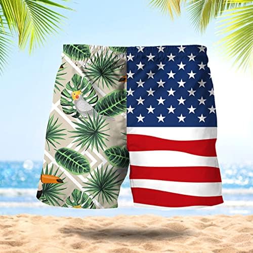 Hssdh American Flag Swimsuit para homens, bandeira americana masculino Frass de banho engraçado 4 de julho de shorts de tábua patriótica