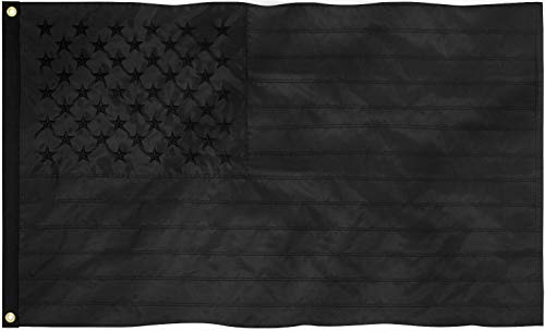 Todo o Black American Bordado Blackout Blackout Tactical Flag 12'x18