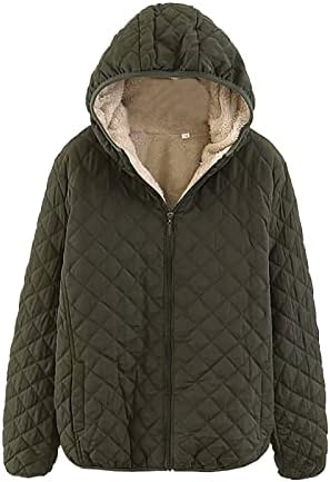 Jaquetas acolchoadas de inverno rdegoocha para mulheres casuais quentes moles espessos de grossa com zíper de manga longa de manga longa sólida