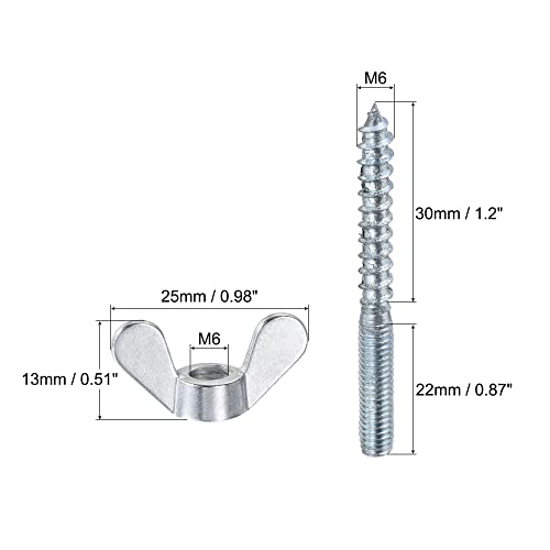 UXCELL 12PCS M6X60MM MANEIR