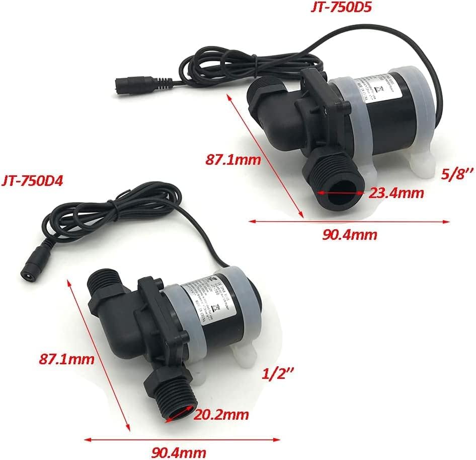 Bombas de energia Bienka JT-750D DC 12V Bomba de água Bomba sem escova, 7m 900l/h Ultra-quieta Lavagem de carros