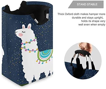 Cataku Starry Night Night Alpaca Laundry Horty ， Corte de cesto de lavanderia fofa Caixa de cesto Big Storage Imper