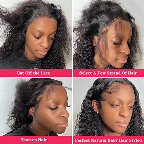 360 perucas dianteiras de renda perucas de cabelo humano para mulheres negras ondas profundas perucas de glueless