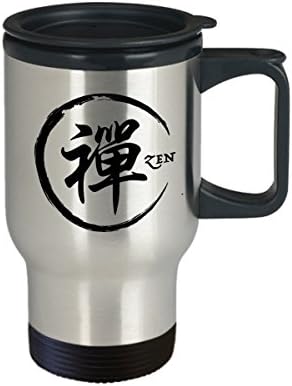 Caneca de viagem da cultura zen, copo de café em cerâmica chinesa japonesa