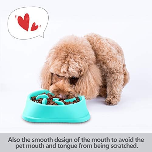 Fieting Slow Feeder Tigelas de cães, Bowl de alimentador de diversão, Maze interativo Puzzle de cachorro sem skid Stop Dog Food