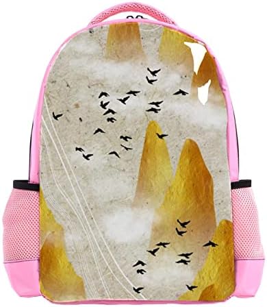 Mochila laptop vbfofbv, mochila elegante de mochila de mochila casual bolsa de ombro para homens, japonês Golden Mountain Bird Canyon