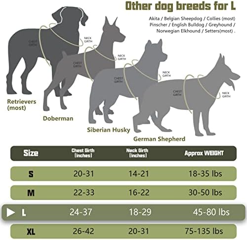 Arnês de cães táticos de auroth para cães pequenos médios grandes sem puxar arnês de estimação de animais de estimação refletidos
