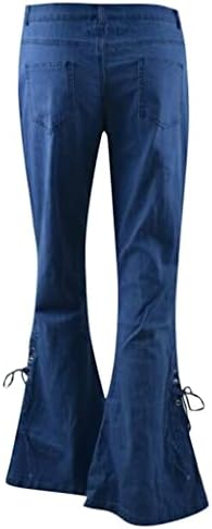 Jeans nyybw jeans para mulheres altas cintura de cintura de canto de canto inferior calça jeans larga perna larga juniores