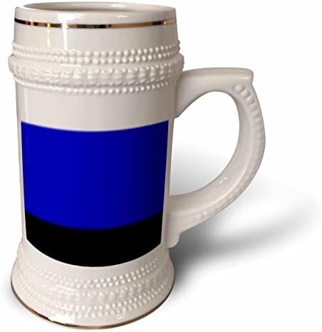 3drose beautiful ombre em azul escuro preto e branco - 22 oz de caneca