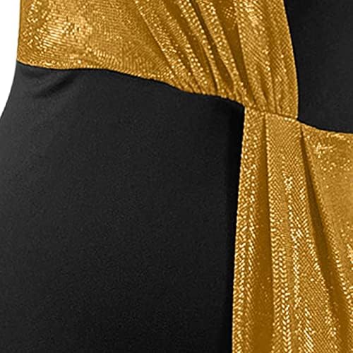 Vestidos Fragarn para mulheres 2023 Party, tanque feminino sem mangas de tanque sexy embrulhar Rouched Slit Party Cocktail Midi Dress