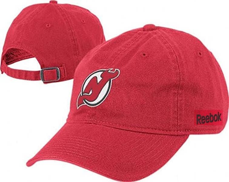 Reebok New Jersey Devils Red Logo Basic Logo Slouch Hat - EA99Z