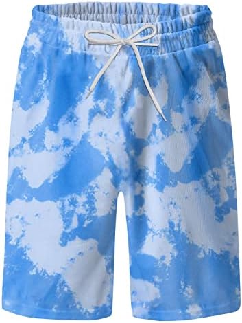 XXBR Mens Hawaiian Board shorts verão respirável férias de férias de natação TIY Dye Print Casual Beach Shorts