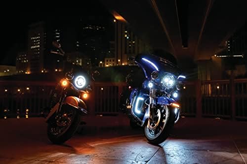 Happy-Motor Motorcycle Led Fansiting Grills Baixa de giro dianteiro claro Caice de sinal de giro para Harley Touring Electra