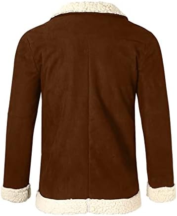 Saxigol Mens Valentines Presentes 2023 Softshell engross Sherpa Fleece Jackets Plus Size Bomber Motorcycles