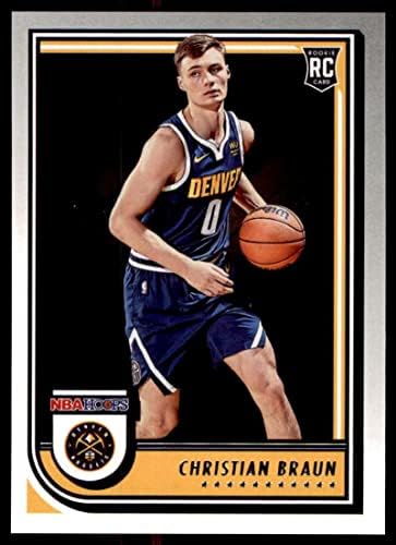 2022-23 Panini NBA Hoops #251 Christian Braun NM-MT RC ROOKIE Denver Nuggets Basketball Trading Card NBA