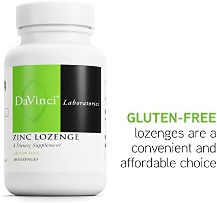 Davinci Labs Zinc Lozenge - Suplemento alimentar para apoiar a fertilidade, imunidade, saúde articular e pele* - com 23