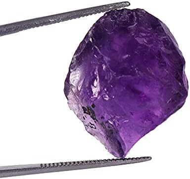 Gemhub Natural Amethyst Gemstone para Reiki, corte, queda, envolvendo a certificação EGL 36,40 CT