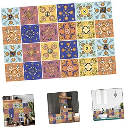 Artibetter 120 PCs adesivos de parede presentes adesivos removíveis adesivos de telha decalques de parede decalques marroquinos