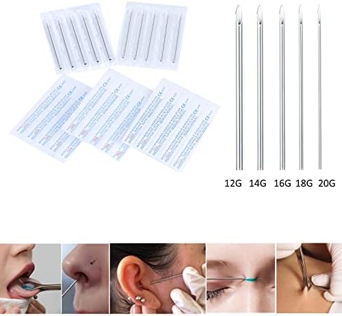 Jóias de kit de piercing xpircn 14g 16g 20g jóias de piercing em aço inoxidável