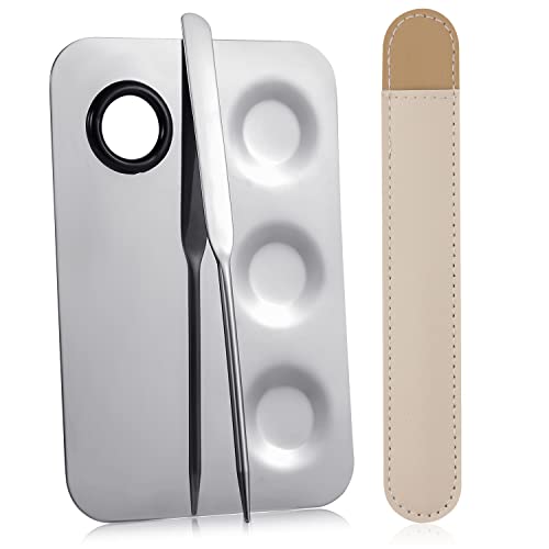 Ferramenta de maquiagem de espátula, reutilizável aço inoxidável de aço estético Tool Makeup Spatulas coreanas Mistura de