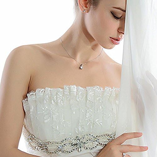 Chain de prata de cristal de tendollar para Clavicle Heart Women Acessórios Colar pendente de tendollar