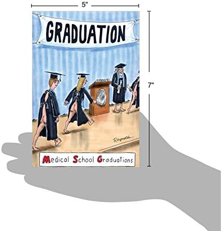 Nobleworks - 1 Cartão de graduação engraçado com envelope - Cartoon Humor Cart para pós -graduação, faculdade ou ensino médio -