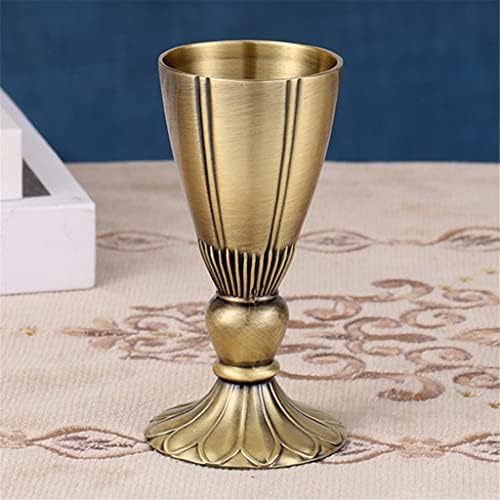 Goble de vinho genérico Goblet 25ml Vintage Bronze Liquor Spirits Copo Copo Glass de Gravura para a decoração de presente de festa