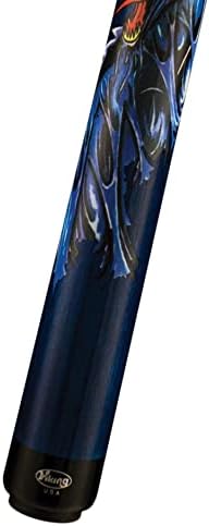 Viking Blue Dragon 2 peças 58 ”Pool stick, mancha azul, 19 onças, feita nos EUA, bilhar com stick stick, bar ou uso doméstico para homens e mulheres