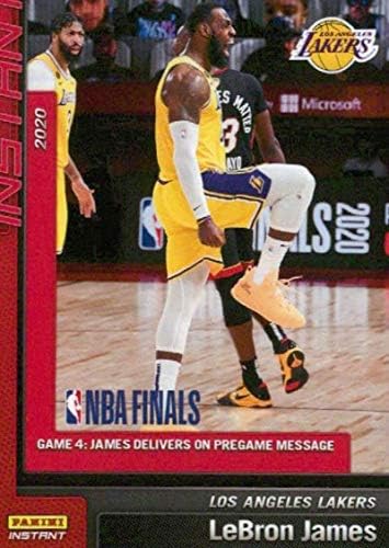 2019-20 Panini Los Angeles Lakers campeões da NBA #25 LeBron James Highlight Card Los Angeles Lakers NBA Basketball Trading Card