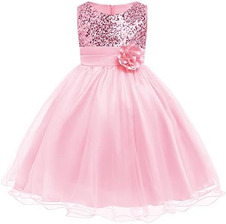 Flor Girls Lantejas de arco -íris Tutu Dress for Kids Baby Wedding Wedding Damas de dama