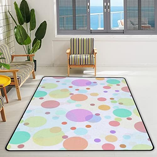 Xollar 80 x 58 em tapetes de área grande de garotos círculos coloridos Dots Berçário macio Baby Playmat Rug para