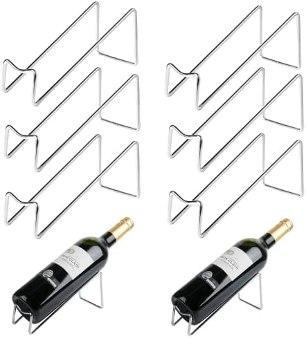 Yeesport Single Wine Rack, conjunto de 6 suportes para garrafas de vinho, garrafa de vinho de metal simples, moderno rack de champanhe de garrafa única, bancada de garrafa de garrafa de bebida de bebida