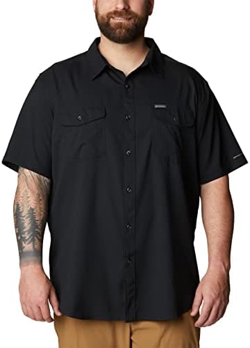 Columbia Men's Utilizer II Camisa de manga curta sólida, preta/preta, 6x grande