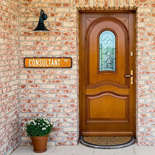 Consultor Dr Carreira Vintage Metal Sign Metal Decrativo Sign de rua de parede Dr Consultor de alumínio personalizado Consultor de presente Placa Metal Placa para Man Cave Farmhouse Decor de rua 4x18 polegadas Estilo 35