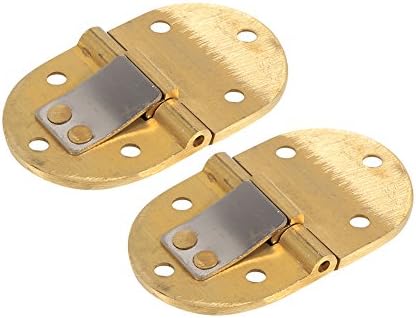 2 PCs dobrar dobradiças de dobra, latão sólido 180 graus arestas retro de estilo retro com parafusos para dobrar o armário de