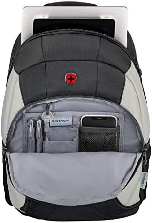 Mochila Wenger Mercury com bolso de laptop de 16 , cinza-preto