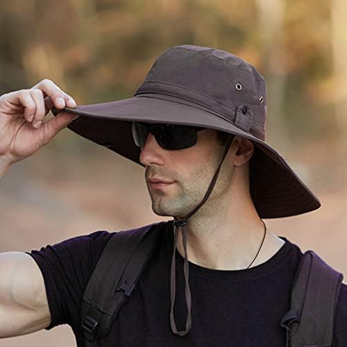 Moda masculino chapéu de sol dobrável Proteção à prova d'água Pescador boné largo birm boonie chapéu para pesca no jardim de