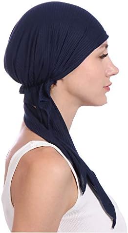 Gorro de algodão de algodão chapéu de turbante