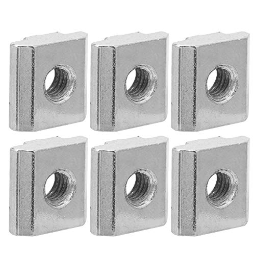 6pcs porca deslizante, porca de porca de slot Porcas quadradas Perfis de alumínio T Slide slot Slide em T Solt NUT ACESSÓRIO