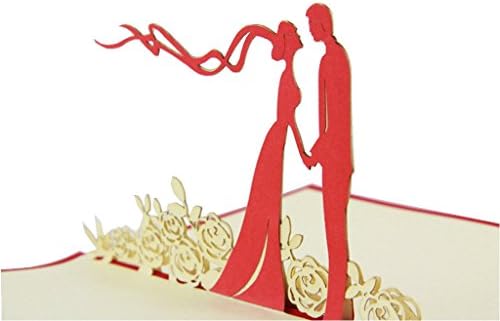ISHARECARDS® Papercraft Made 3D Pop -Up Cards de casamento