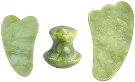 Rolo de massagem facial gua sha placa cabeças duplas jade stone jade roller guache, tipo 07