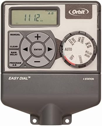 Orbit 28966 Dial Easy Disque 6-estação Controlador de aspersores internos cinza