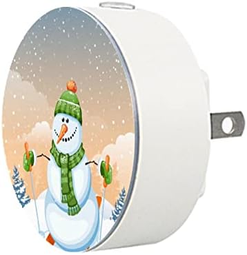 2 Pacote de plug-in Nightlight LED Night Light com Dusk-to-Dewn Sensor for Kids Room, Nursery, Kitchen, Hallway Christmas