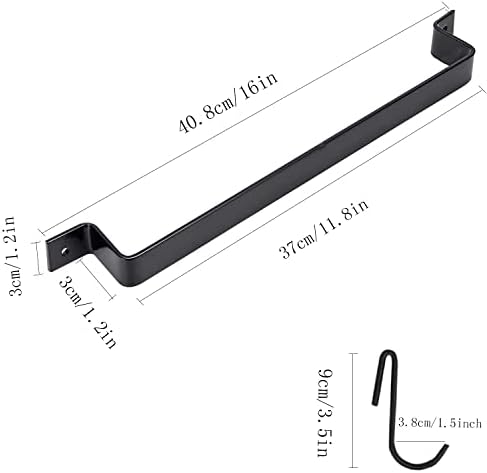 Dreamwenf Kitchen Montado com a parede suspensa Rack de utensílio, rack de ferro forjado com ganchos de 10 s para pendurar utensílios