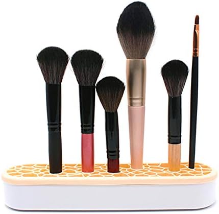 Desktop Storage Box Silicone Makeup Brush Organizadores, caixa de armazenamento de cosméticos, rack de secagem de escova,