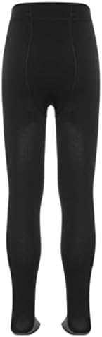 Aiihoo Girls Stretyy Ballet Dance Tights Soft School Uniform calças leggings Térmico Roupa térmica Tipo B preto 5-8 anos