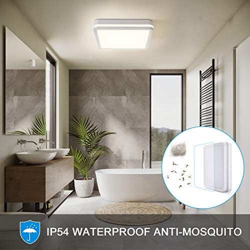 Luz de teto LED de OEEGOO com controle remoto 24W 2400LM 2700K-6500K 10 polegadas LED LED MONTAGEM TETOLENTE DE LIGUNDA DE TETO para cozinha, quarto, sala de estar, lavanderia